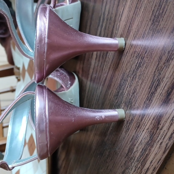 Fioni Nights Pink Sparkle Heeled sling back Sandals, Size 9, 3" heel - Picture 4 of 6